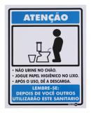 Placa Sinalizadora de Não Urine no Chão